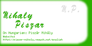 mihaly piszar business card