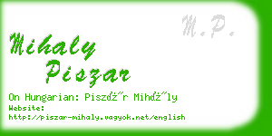 mihaly piszar business card